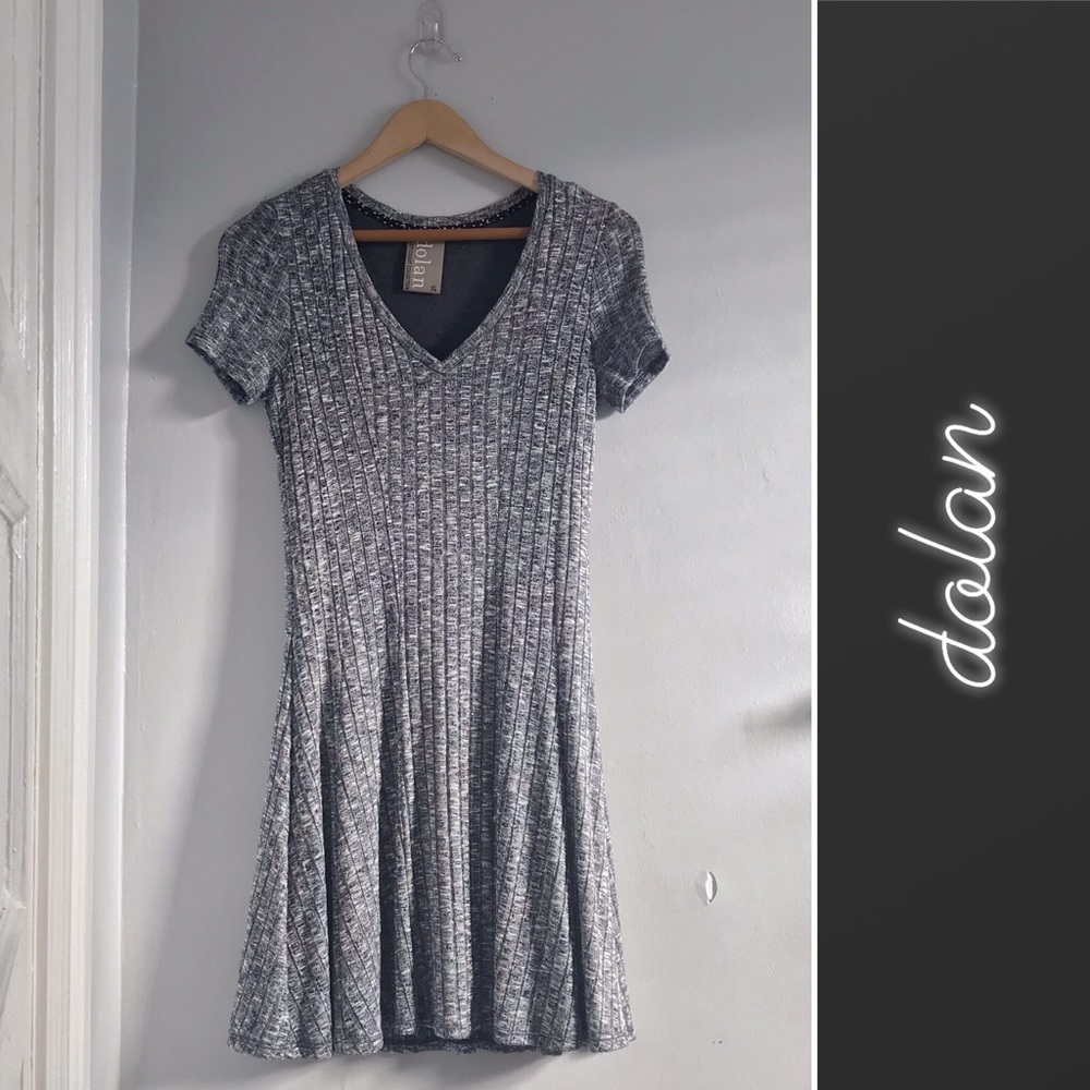 Dolan Ribbed Fit and Flare Dress • XS